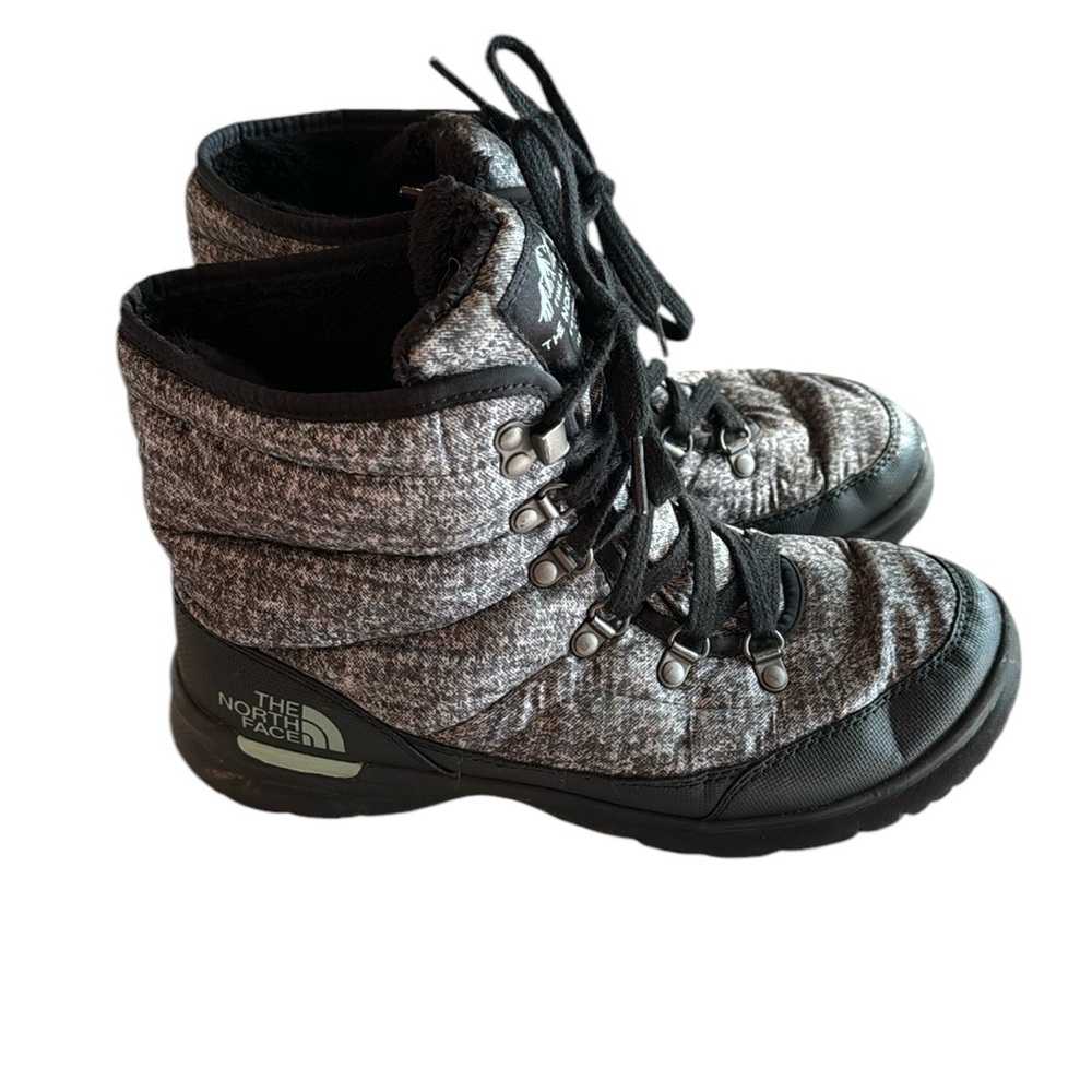 The North Face Thermoball Il Lace Up Winter Boots Primaloft Gray Size 8 NFOA2T5L